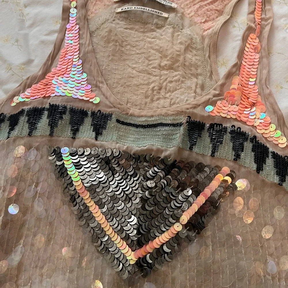 AllSaints Spitalfields Bohemian Sequin mini dress - Picture 3 of 9